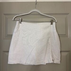 Abercrombie White Linen Skort